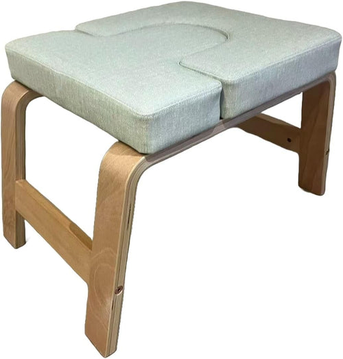 Wooden Headstand Yoga Bench Inversion Stool Strength Training Support
