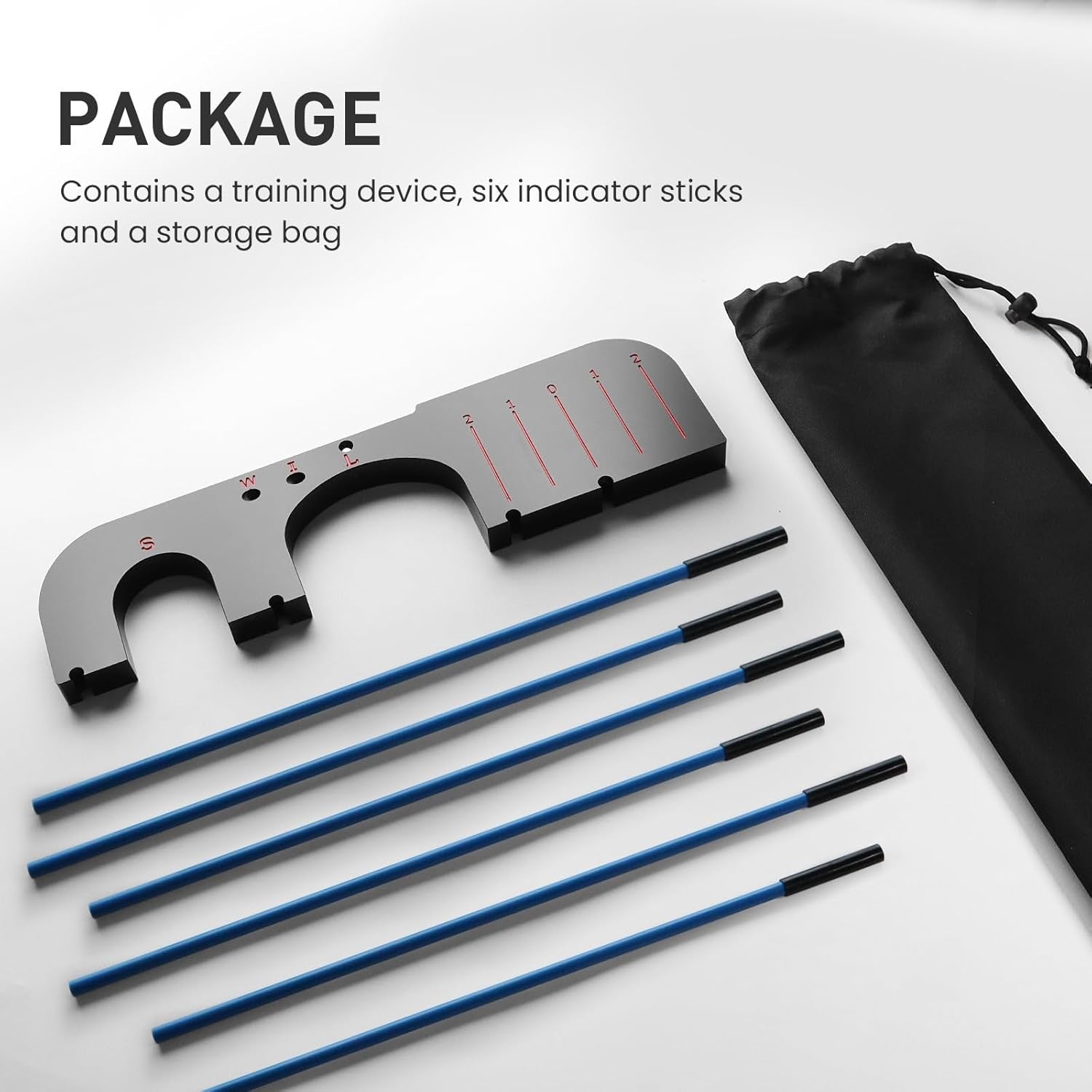 Golf Alignment Swing Gate Trainer 3 Sticks Adjustable Plane