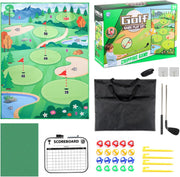 Golf Practice Mat & Chipping Game Set Indoor Outdoor