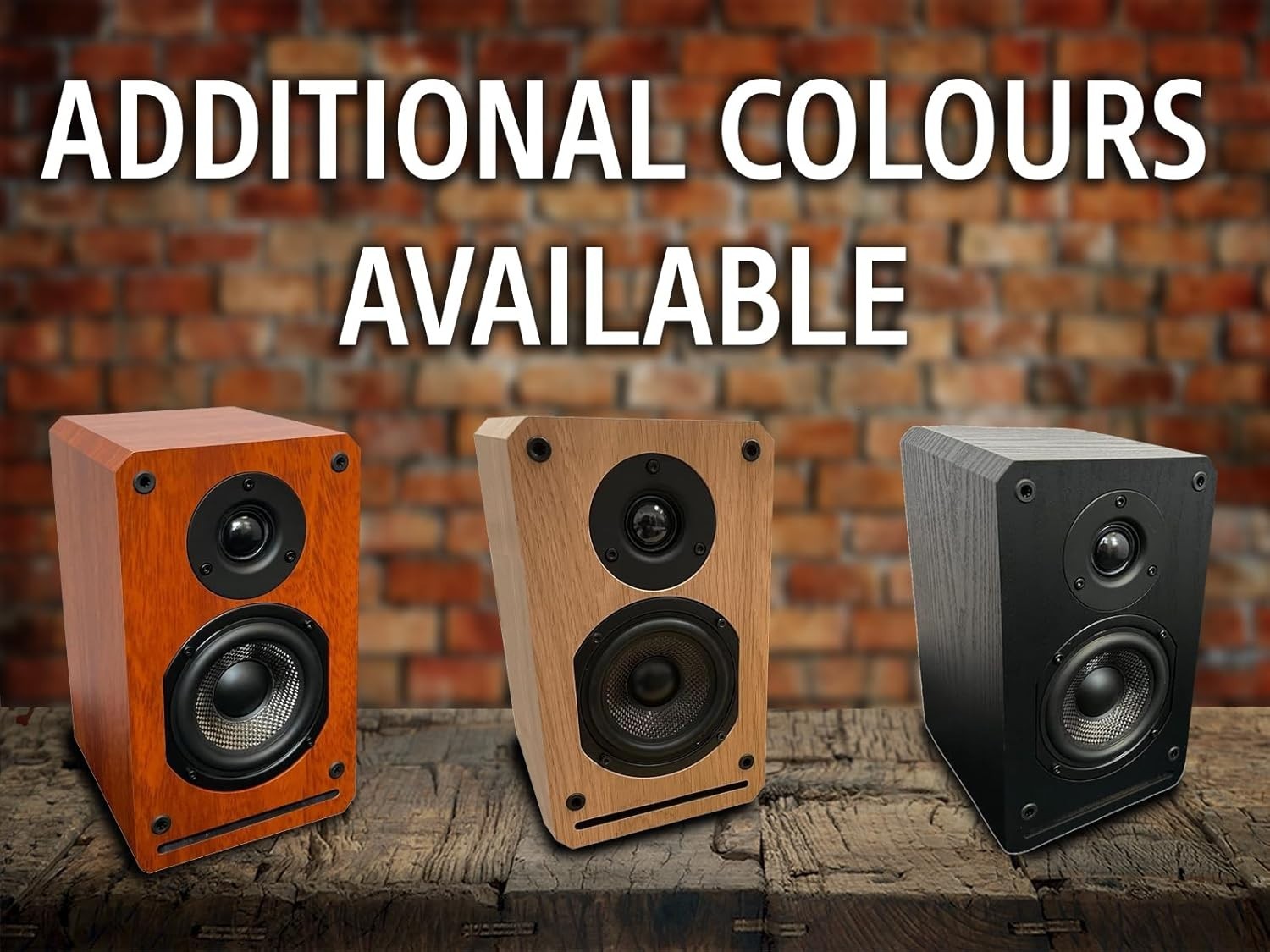 Bookshelf Speakers 150W RMS Carbon Fibre Woofer Silk Dome Tweeter Deep Bass