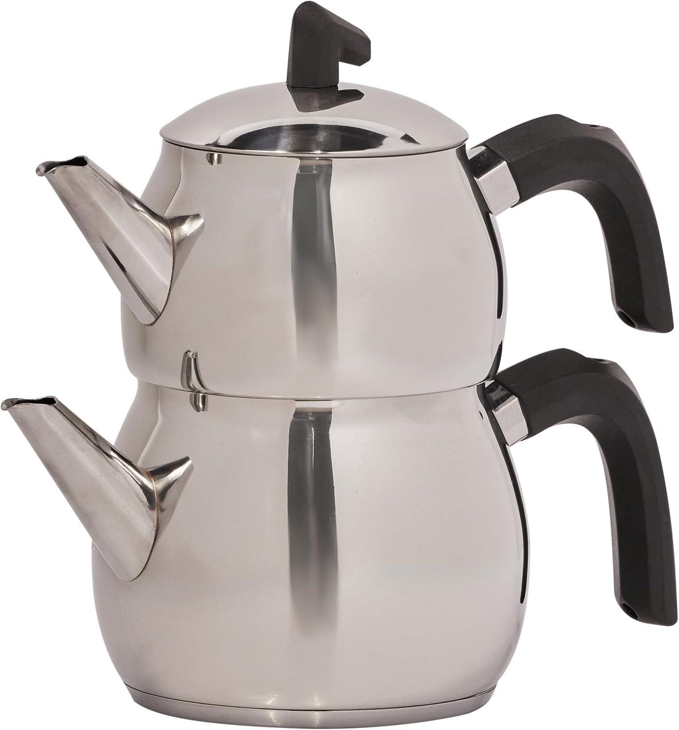 Stainless Steel Turkish Tea Pot Set 2.6L Infuser Kettle Induction