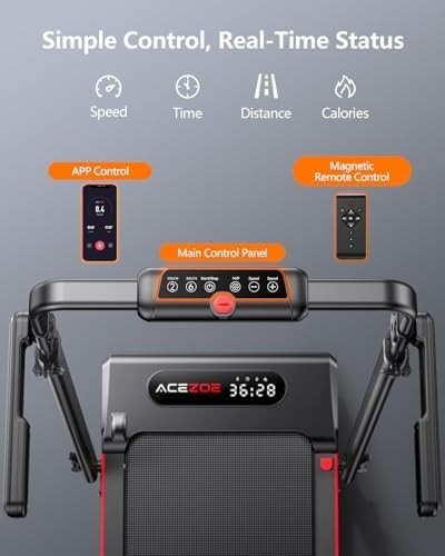 Foldable Walking Pad Treadmill 2.5HP 12KM/H LED Incline Home Gym