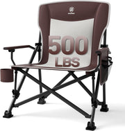 Heavy Duty Folding Camping Chair 230kg Capacity Outdoor Portable Seat Red