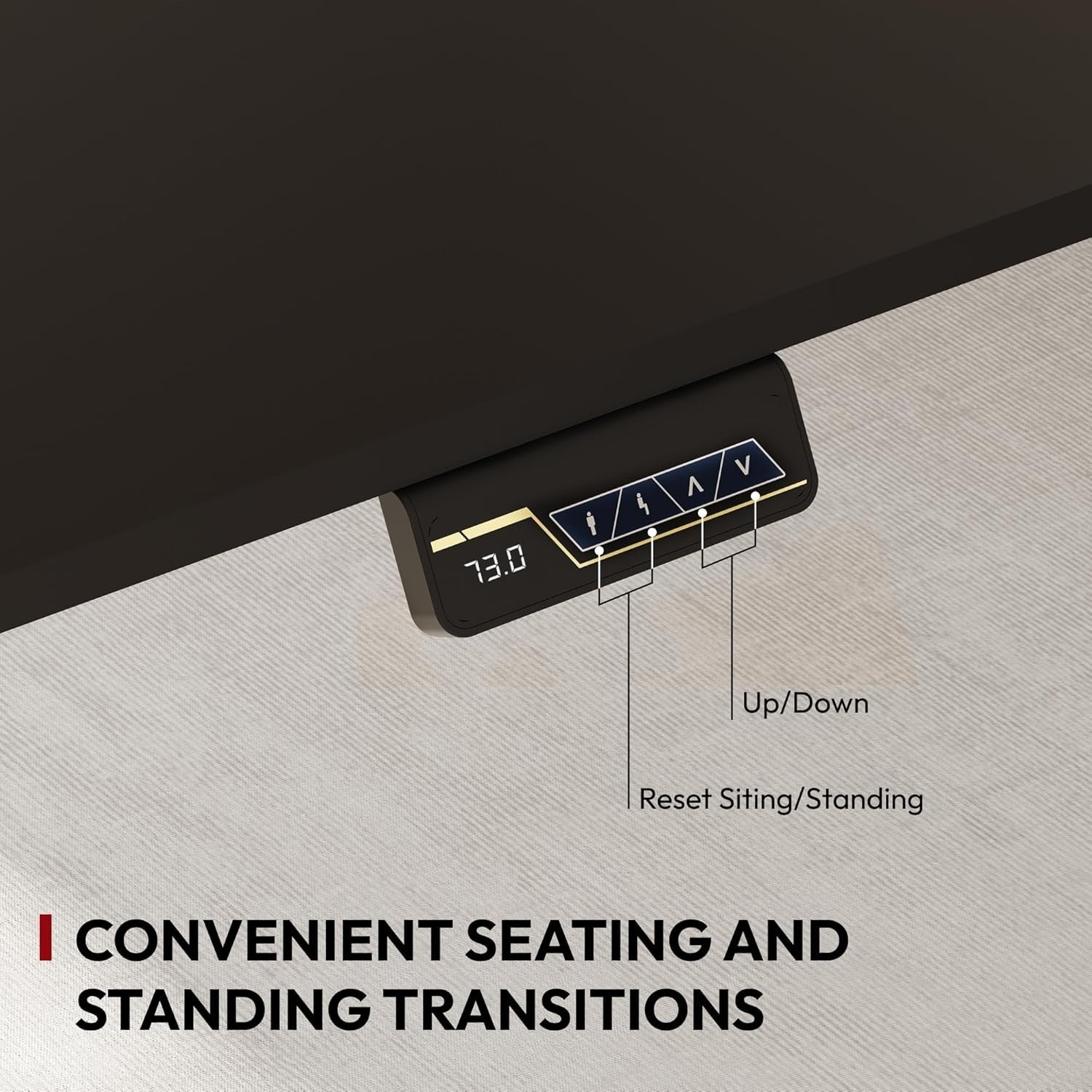 Electric Standing Desk 180x80cm Sit Stand Desk with Memory Controls