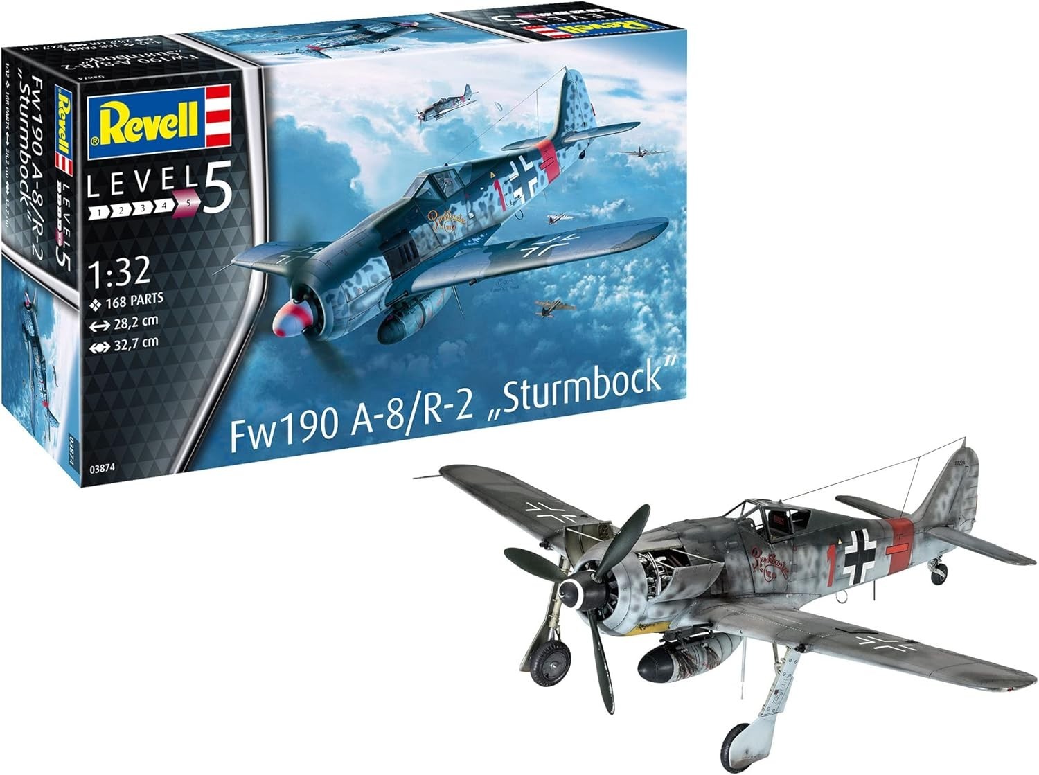 Fw190 A-8 R-2 1:32 Scale WWII Fighter Plane Model Kit – Detailed Build Set