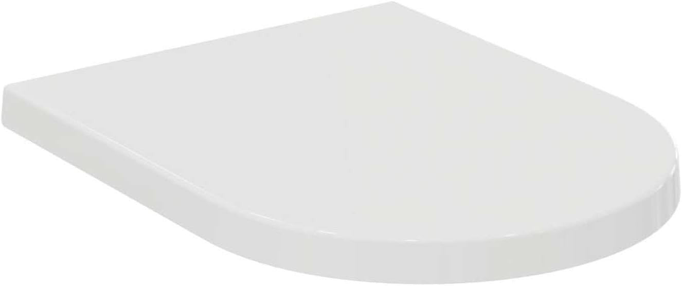 Square WC Toilet Seat White Sandwich Soft Close Quick Release Duroplast
