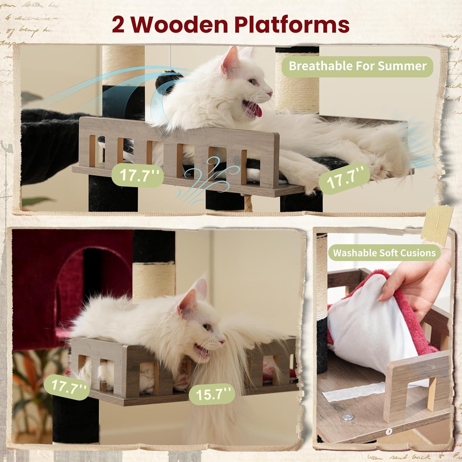 Maine Coon Cat Tree Heavy Duty Tower Large Cats Condo Hammock 15 Posts