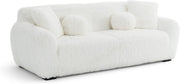 White Teddy 3 Seater Sofa Fluffy Deep Seat Couch for Lounge or Bedroom