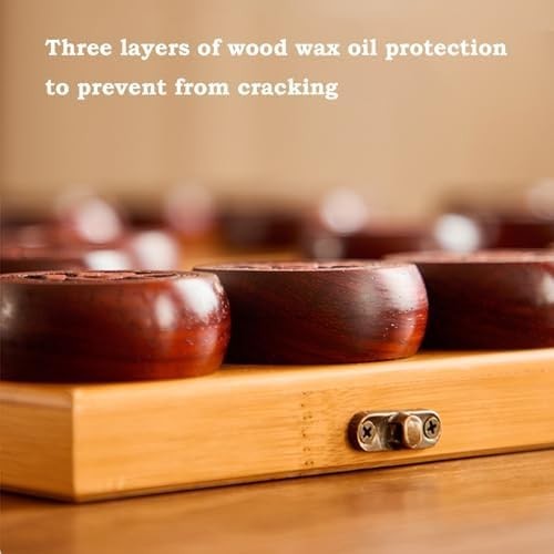 Red Sandalwood Xiangqi Chinese Chess Set Foldable Bamboo Board
