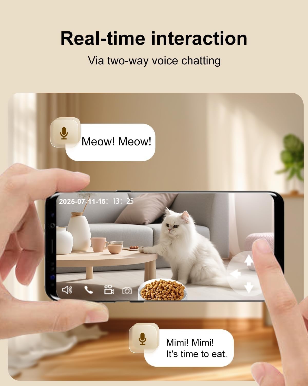 Smart Pet Feeder with 2K Camera WiFi App Control 4L Auto Food Dispenser