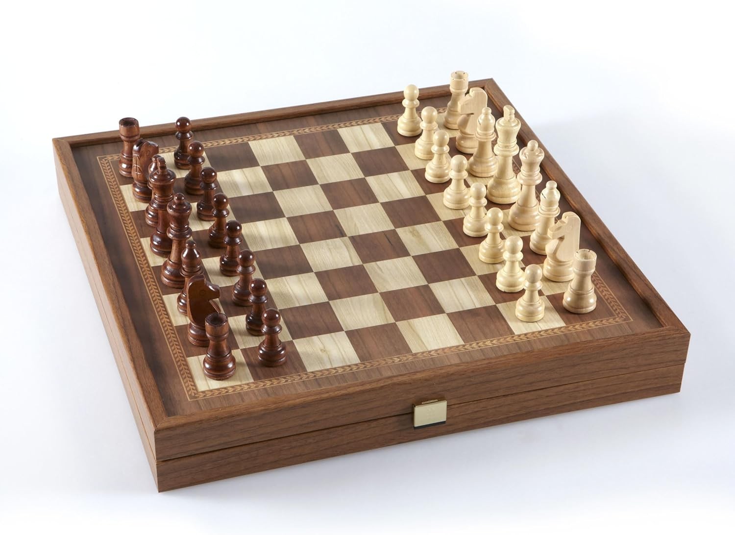 Premium 2-in-1 Wooden Chess & Backgammon Set 41cm – Classic Gift Game