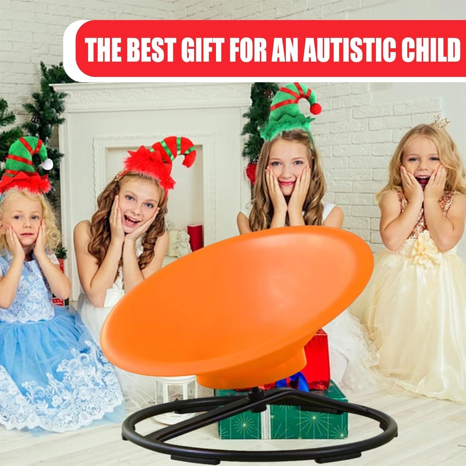 Large Sensory Spinning Chair 65cm Autism Kids Adults 360° Swivel Seat Therapy