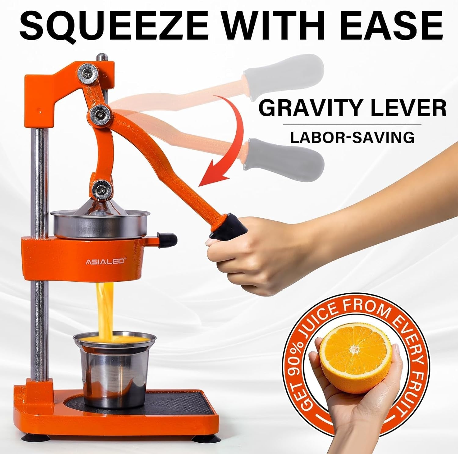 Heavy Duty Manual Citrus Press Countertop Juicer for Orange Lemon