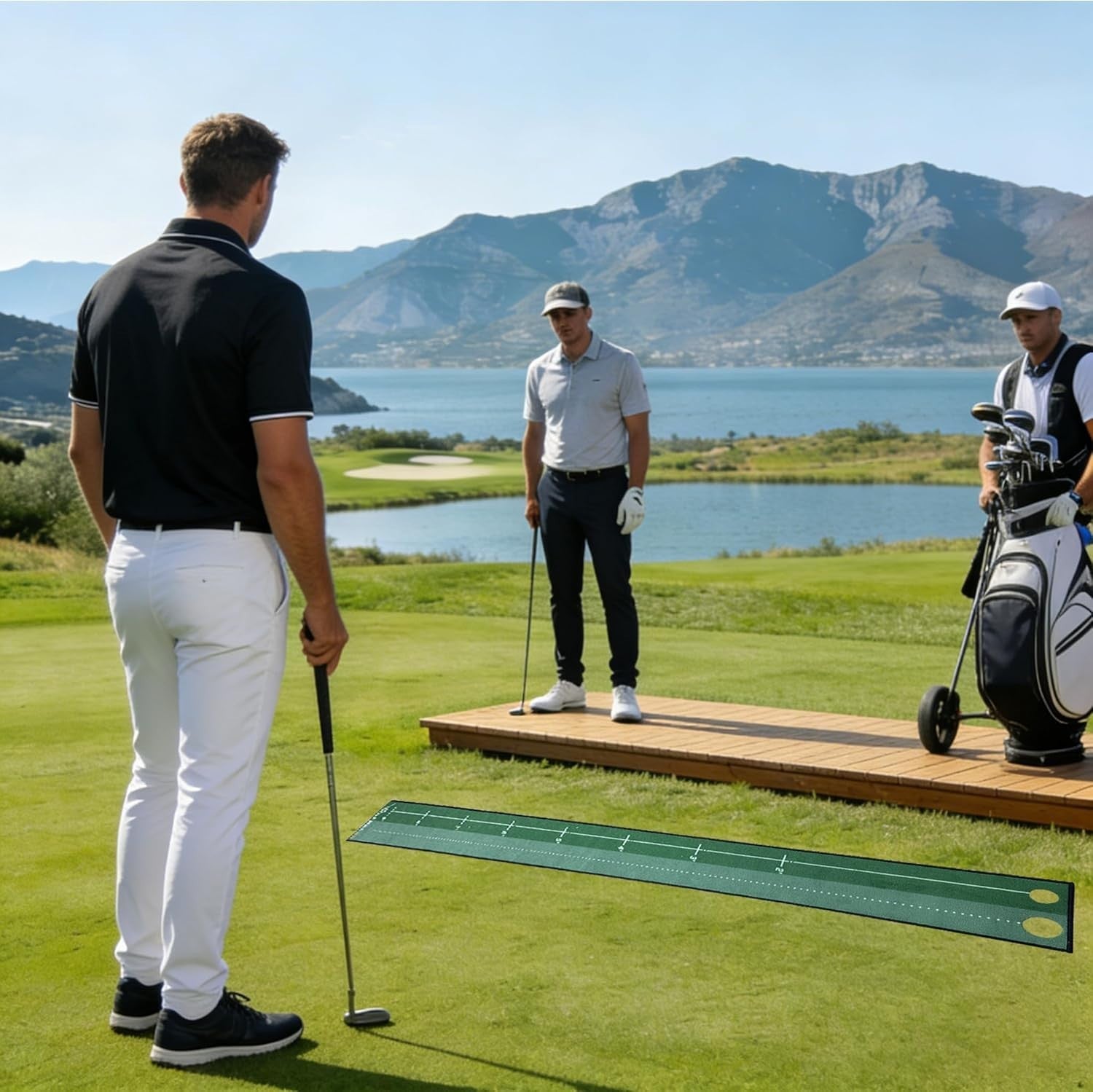 Golf Putting Practice Mat Indoor Outdoor Long Training Green Distance Control