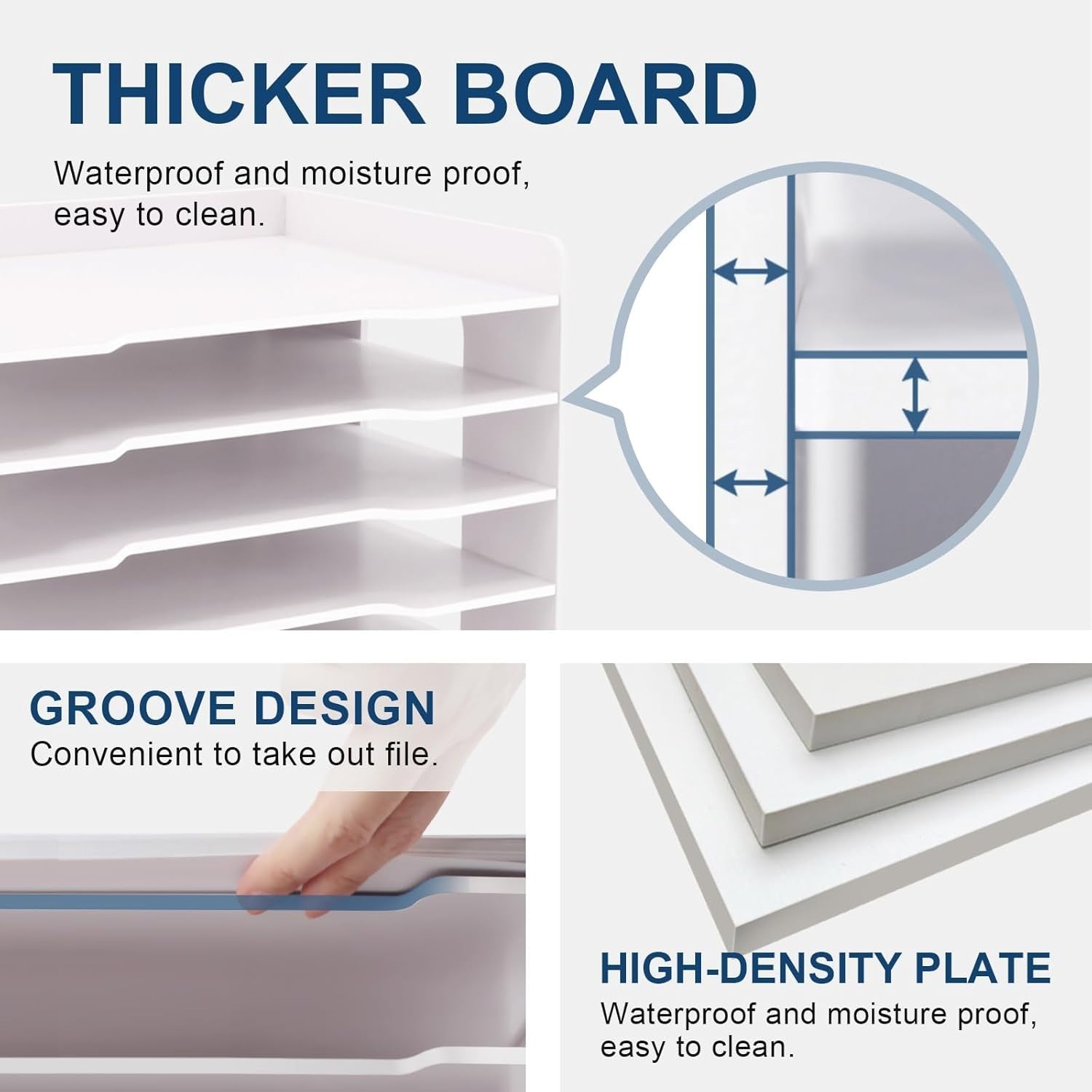 Large 8-Tier Desk Paper Organizer – Legal Size File Sorter & Mail Tray