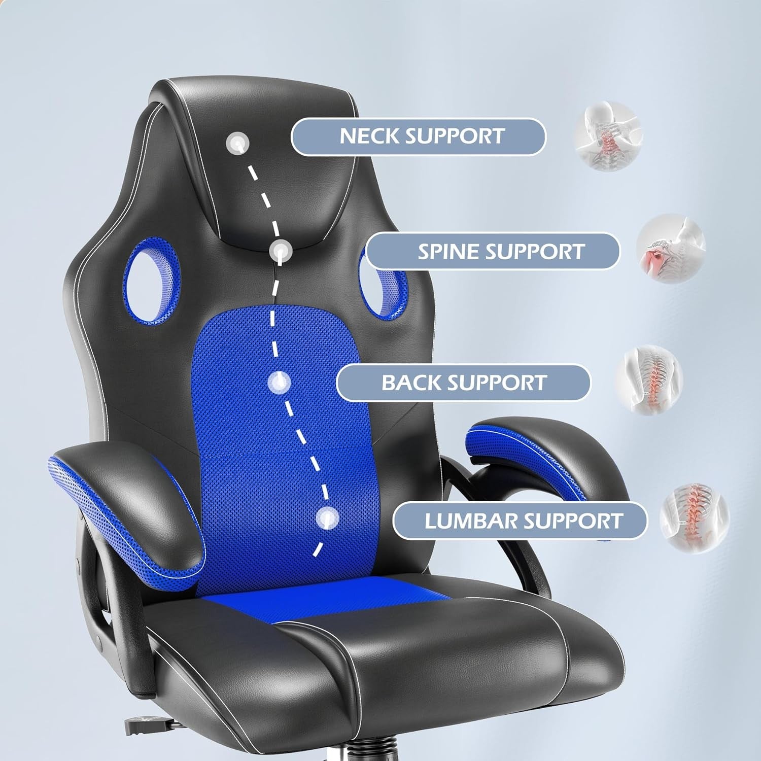 Ergonomic Office Gaming Chair High Back Mesh Lumbar Support