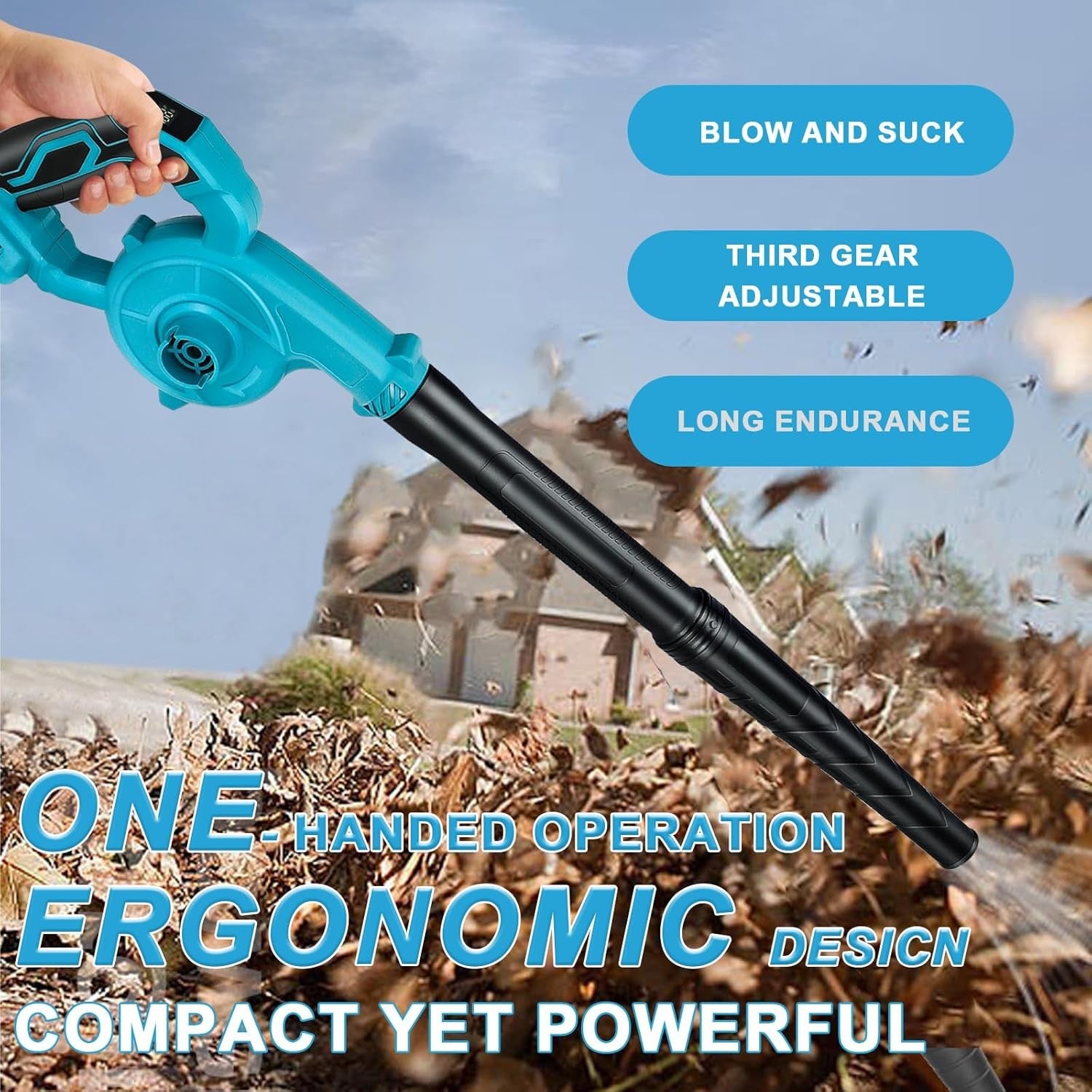 Cordless Leaf Blower Vacuum 230MPH 2-in-1 High Power Garden Cleaner Tool