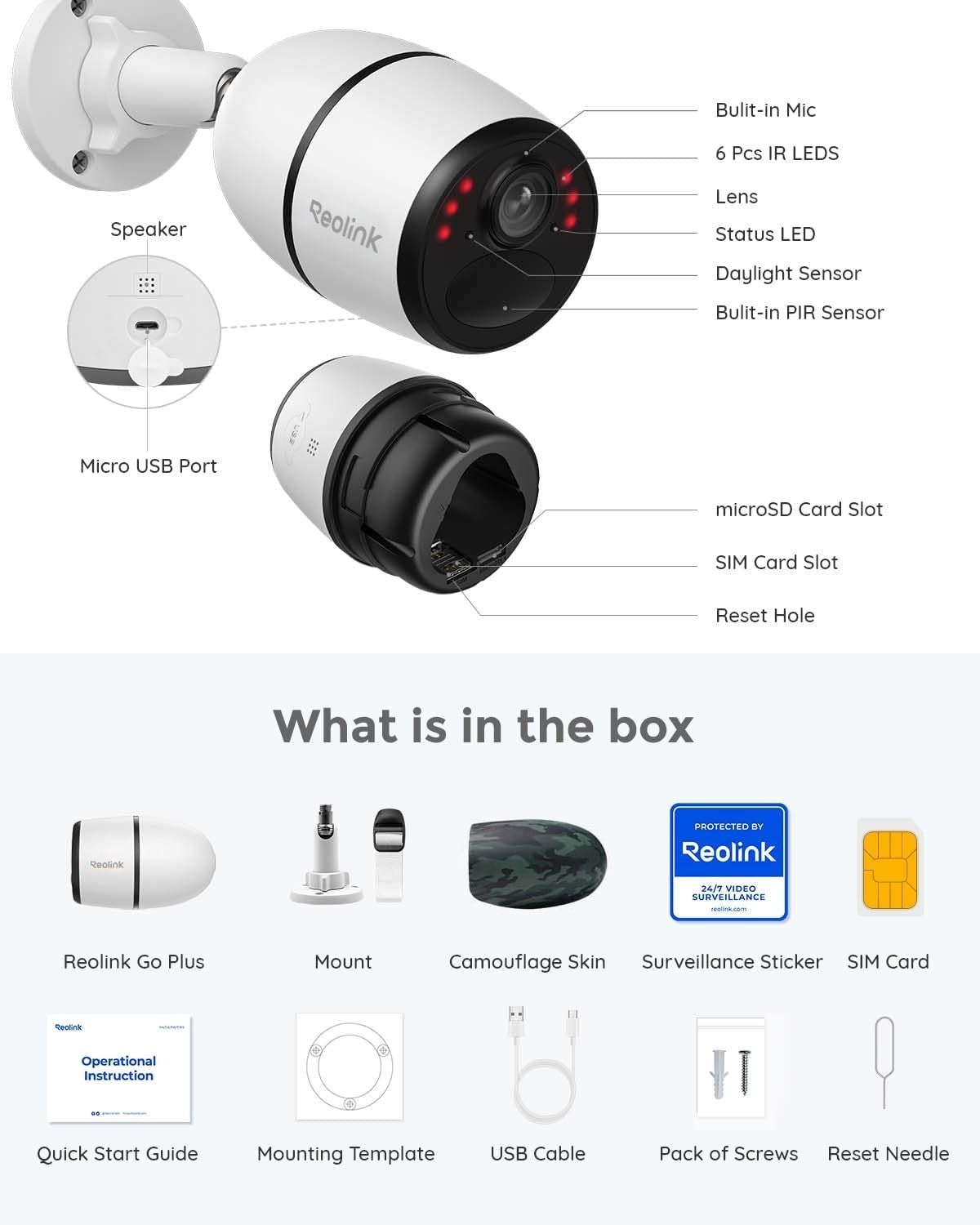 4G LTE Security Camera No WiFi 2K HD Battery Powered CCTV