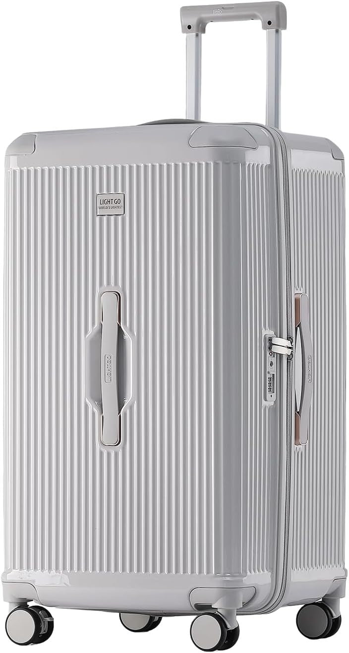 28” Large Trunk Style Hard Shell Suitcase TSA Lock Silent Wheels