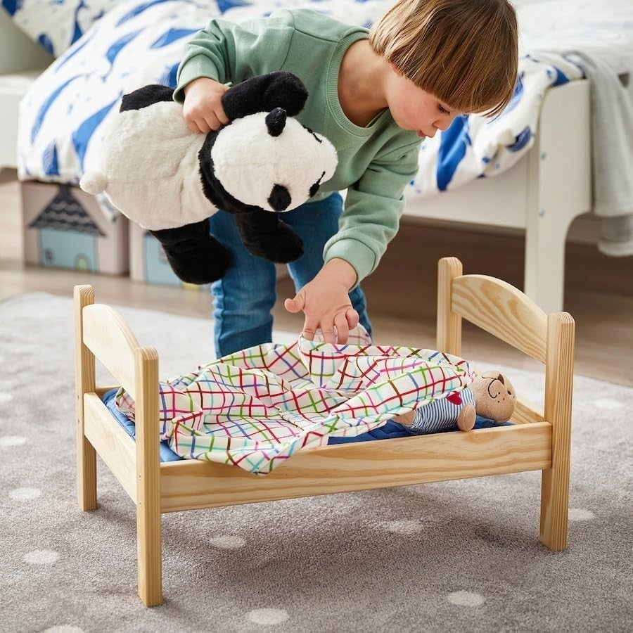 Wooden Cat & Dog Bed with Cushion Washable Orthopedic Pet Sofa