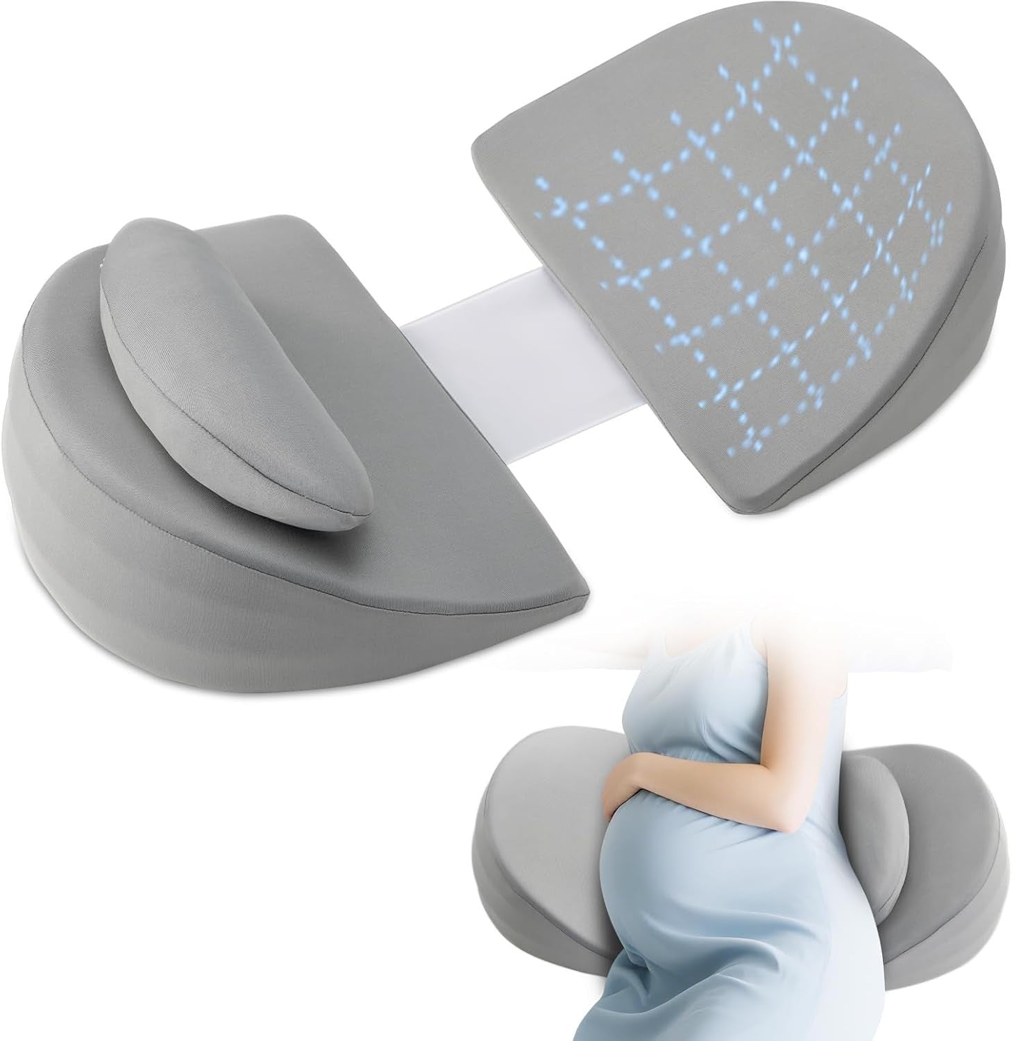 Pregnancy Pillow Memory Foam Maternity Wedge Belly Back Hip Support