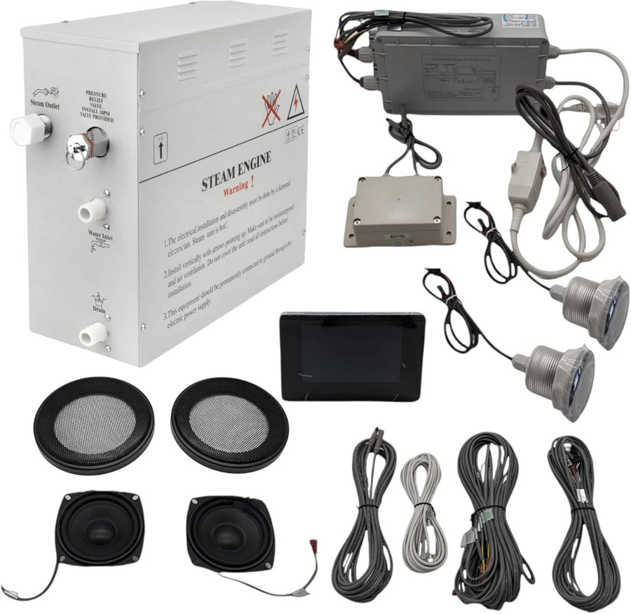 Steam Sauna Generator 6KW WiFi Bluetooth Shower Spa System Aromatherapy LED