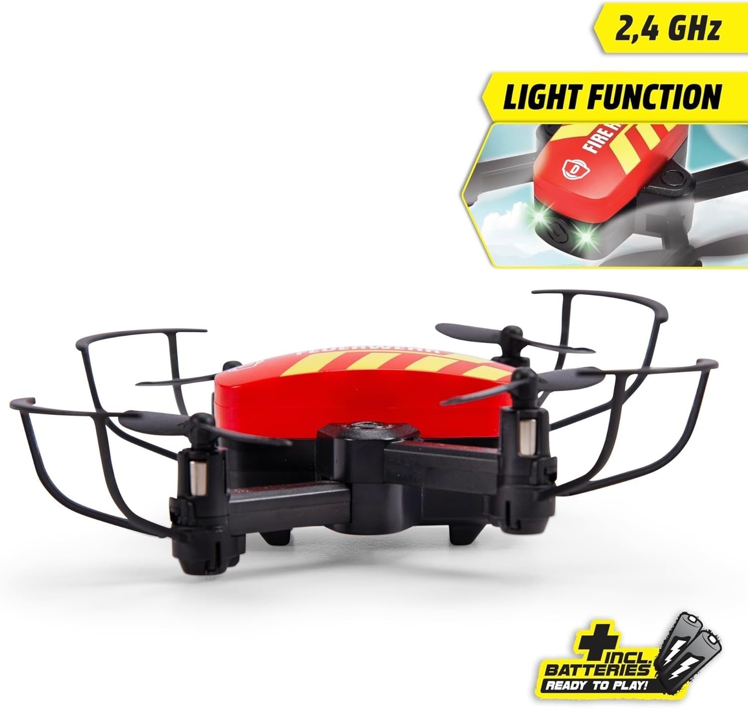 RC Fire Drone for Kids 12 cm LED Lights Headless Mode 360° Flip