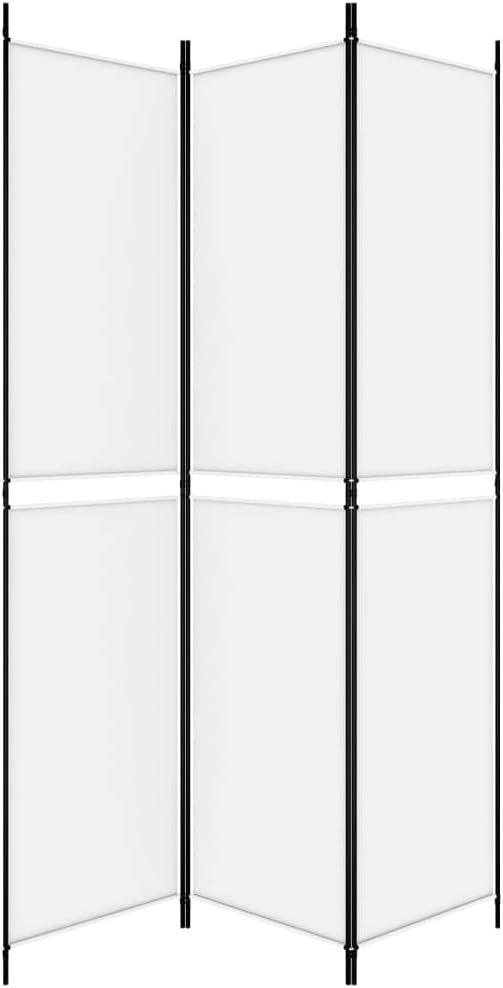 3 Panel White Folding Room Divider 150x220cm Privacy Screen for Bedroom