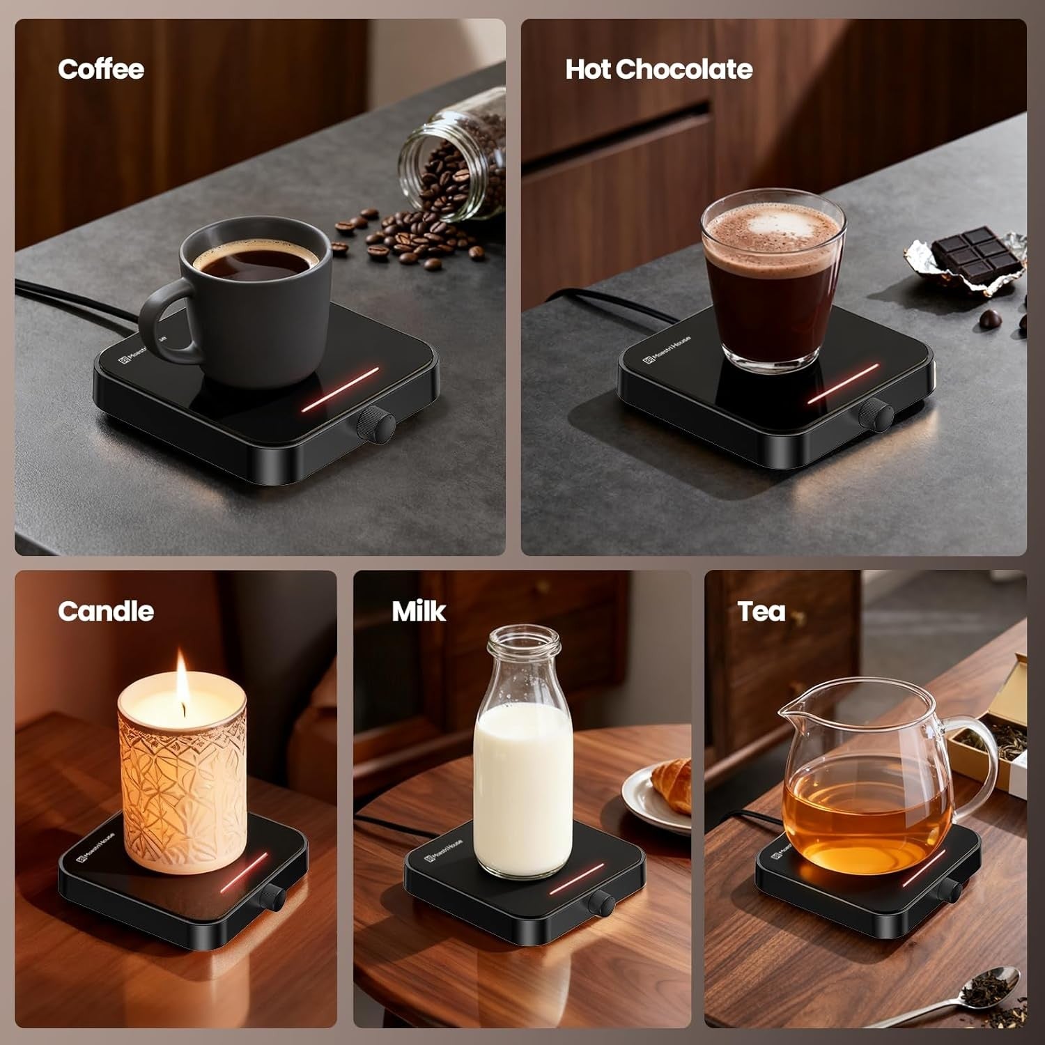Coffee Mug Warmer 3 Temp Settings Auto Shut Off Desk Heater