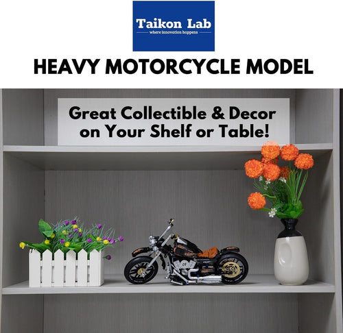 445 PCS Vintage Motorcycle Building Blocks Kit – Detailed DIY Model Set