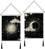 Sun & Moon Tapestry Wall Hanging 15.4x19" Boho Bedroom Decor