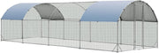 Extra Large Walk In Chicken Run 7.6x2.8m Galvanised Coop Cover