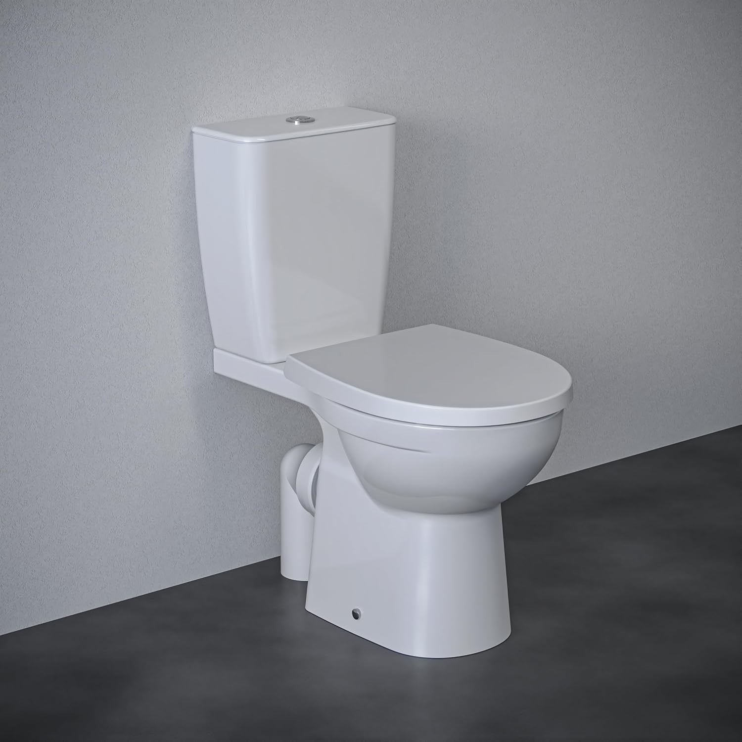 Tirso Oval Wrapover Soft Close Toilet Seat White Antibacterial Duroplast