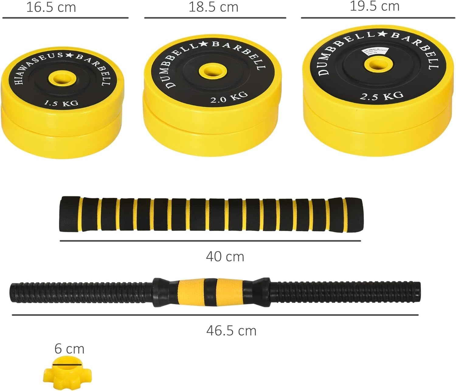 Adjustable Dumbbell Barbell Set 25kg 3-in-1 Home Gym Weight Training