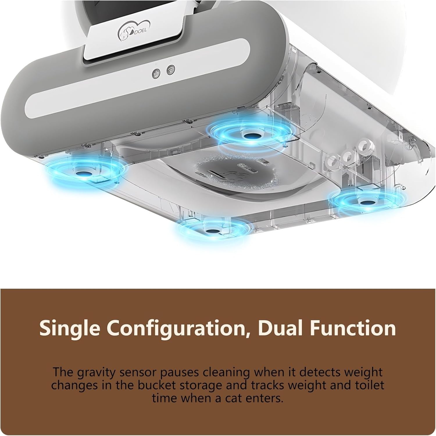 Self Cleaning Cat Litter Box APP Control Leak Proof Automatic Tray