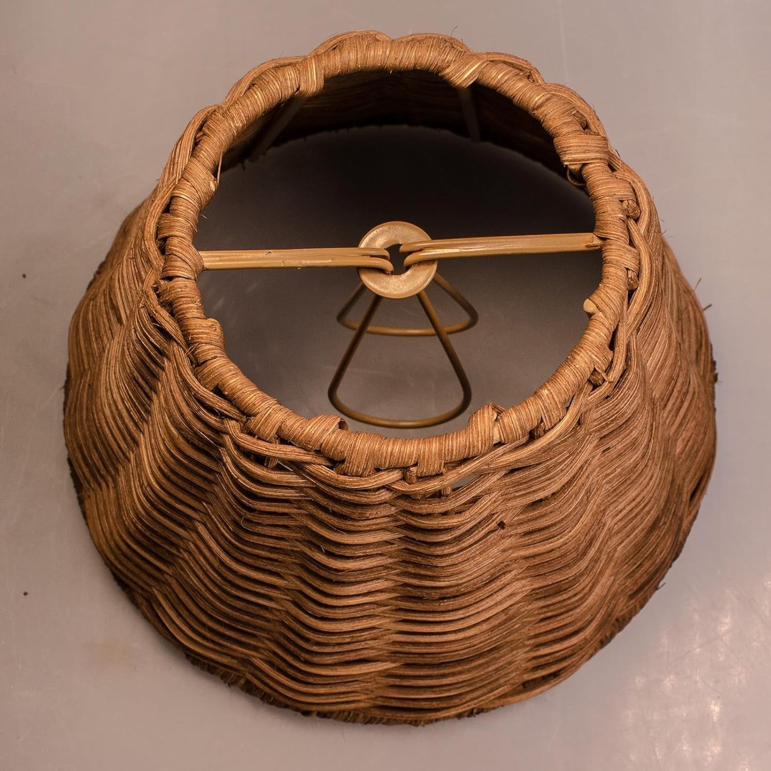 Rattan Clip On Lamp Shades Set of 6 Small Wicker Chandelier Wall Shades