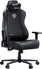 Large Ergonomic Gaming Chair Reclining Heavy Duty PVC Black