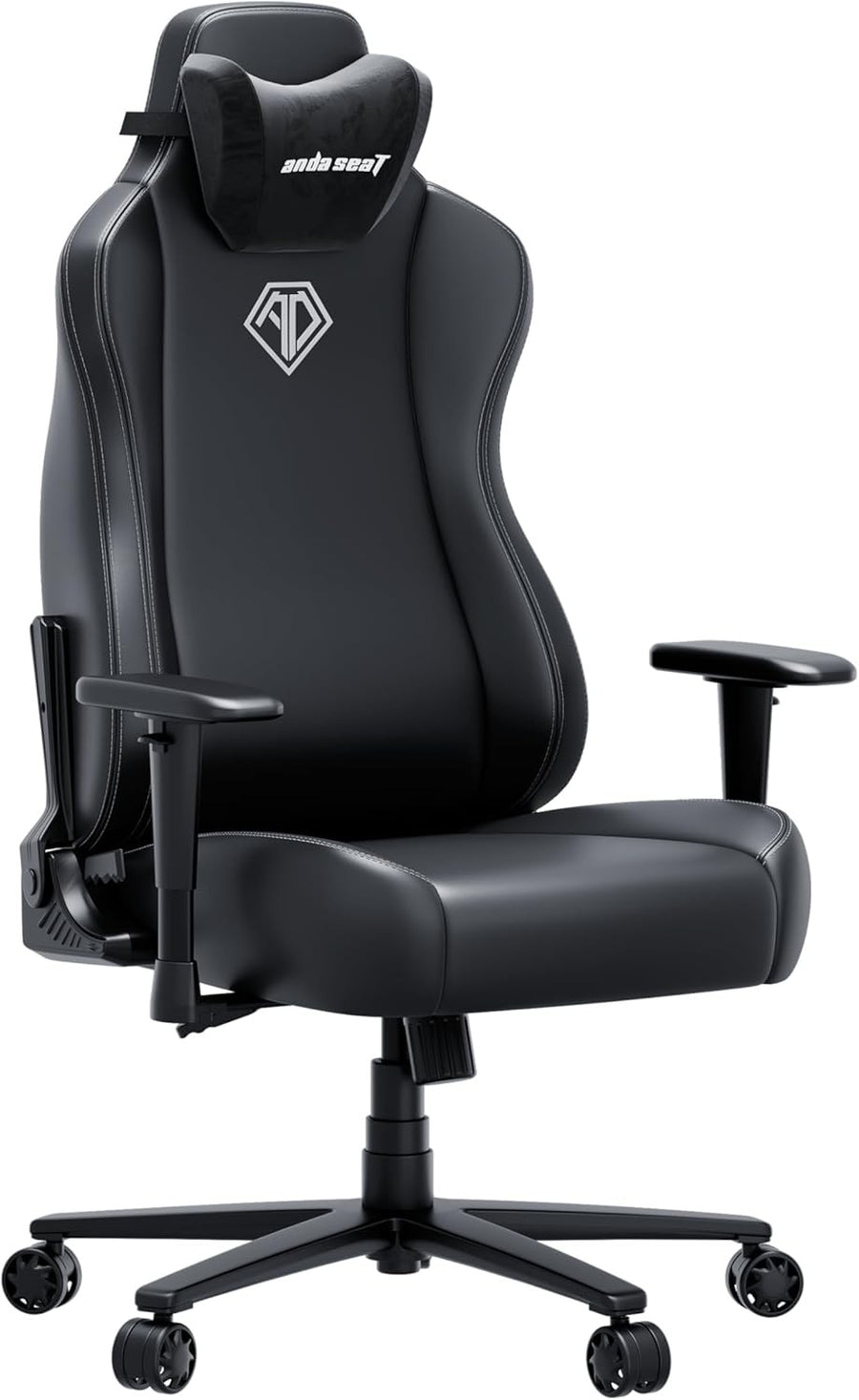 Large Ergonomic Gaming Chair Reclining Heavy Duty PVC Black