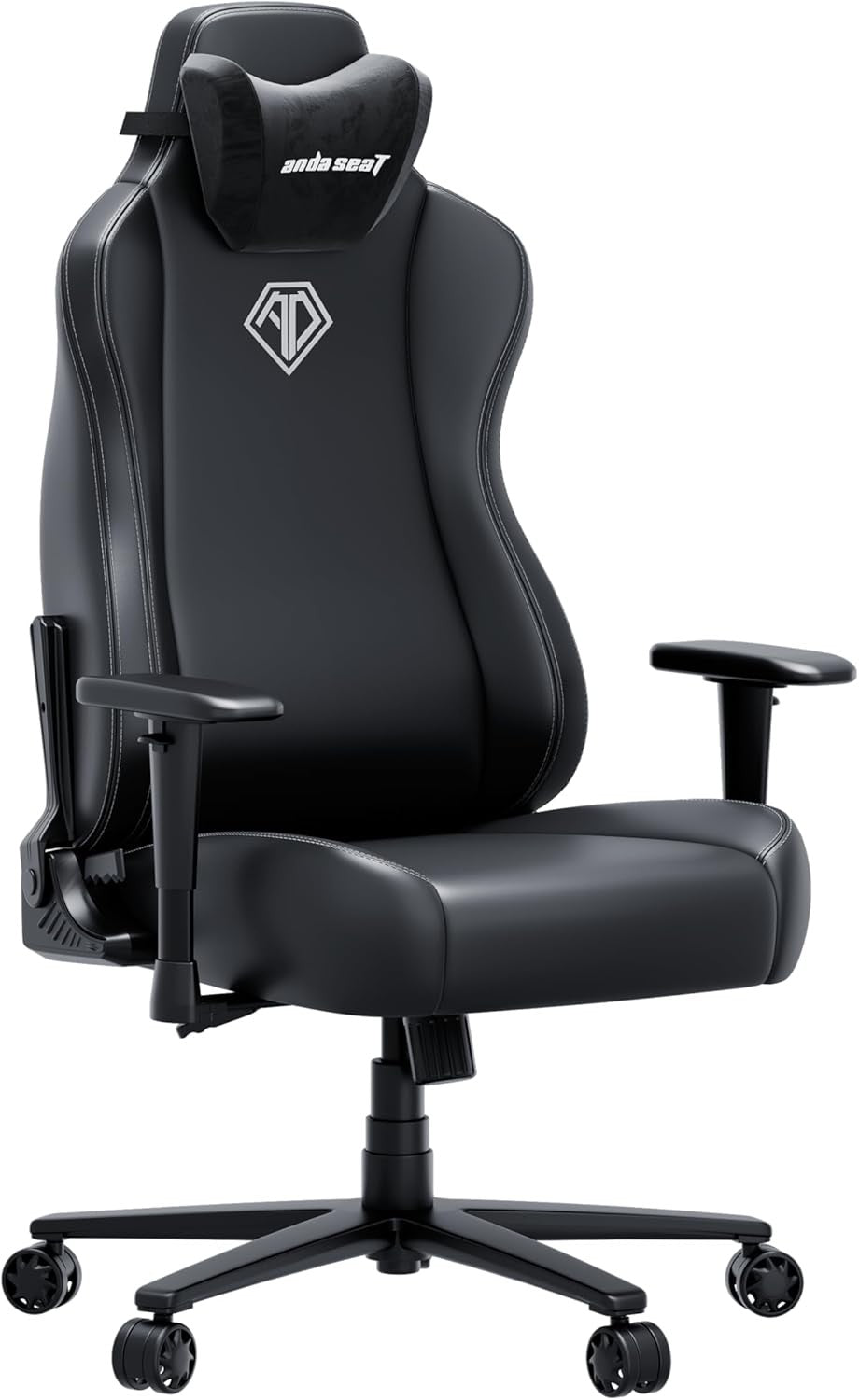 Large Ergonomic Gaming Chair Reclining Heavy Duty PVC Black
