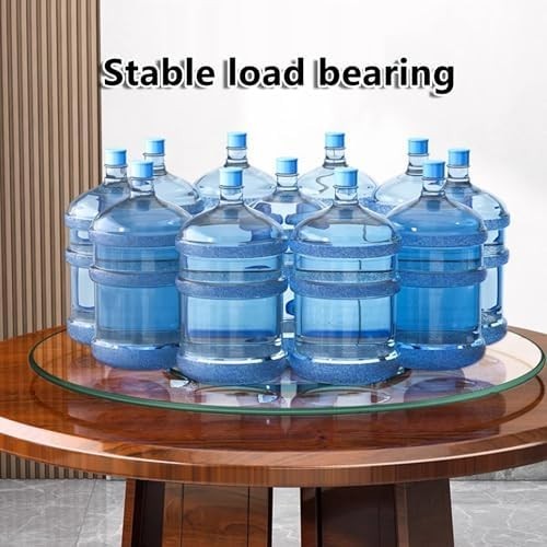 Glass Lazy Susan Turntable 80 cm Tempered Glass Rotating Serving Plate Silent
