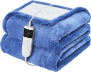 Electric Heated Blanket 130x160cm Fleece 10 Heat Settings Timer