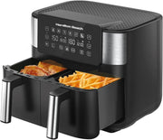 8L Dual Drawer Air Fryer Sync Finish 6 Presets 8 Portions Low Oil Fast