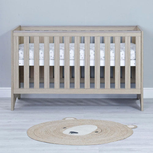 Convertible Baby Cot Bed Toddler Bed Adjustable Mattress Height Oak
