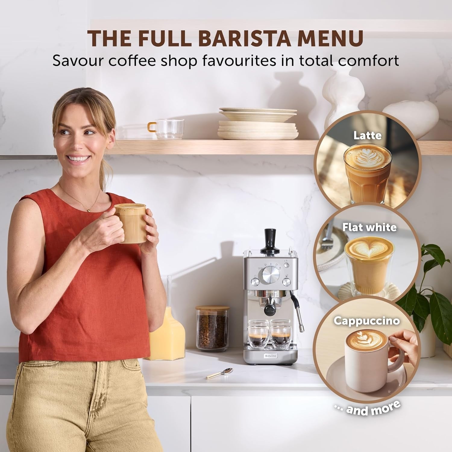 Espresso Coffee Machine | 15 Bar Pump | Milk Frother | Compact Metal Design