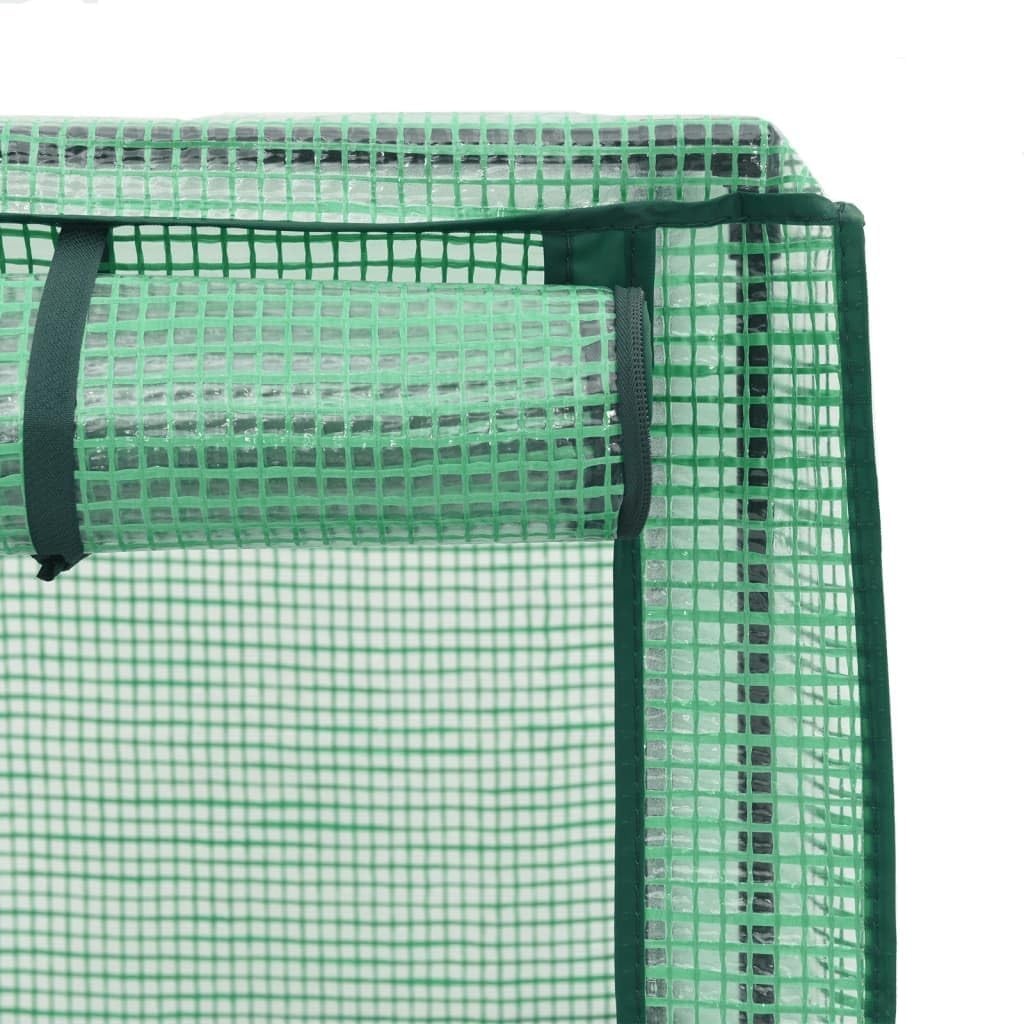 Raised Garden Bed Planter 160x40x53cm with Greenhouse Cover – Brown Rattan