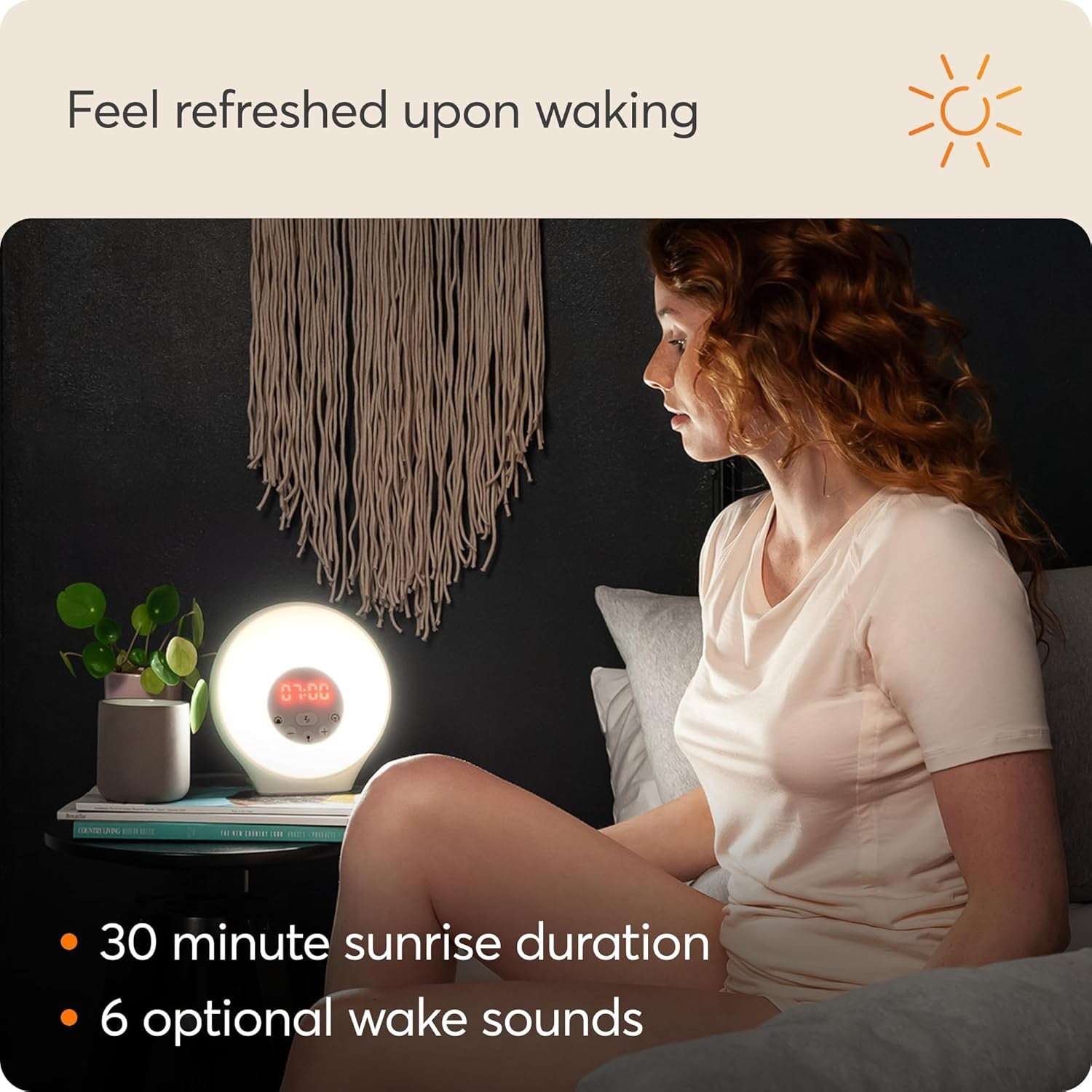 Sunrise Alarm Clock Wake Up Light Sunset Sleep Sounds Mood Lighting