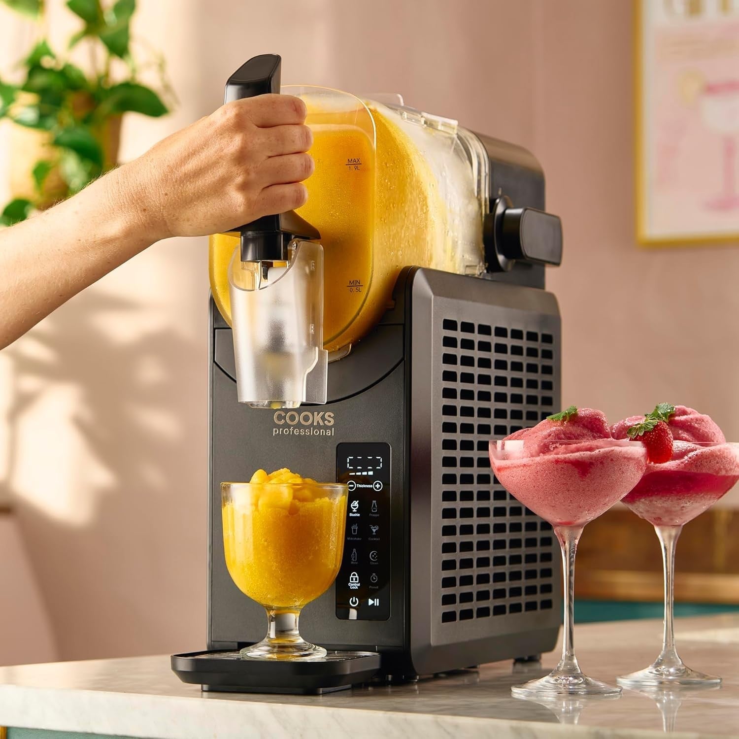 Commercial Slush Machine 2.5L Frozen Drink Maker Self Cooling 220W
