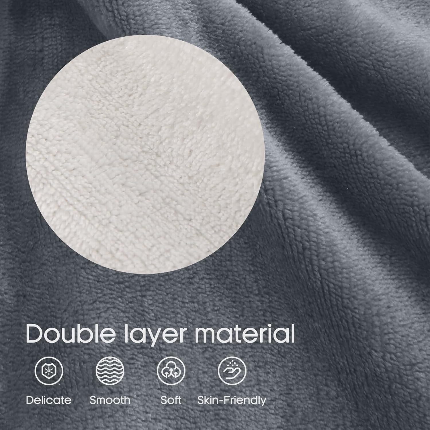 Extra Large Electric Heated Blanket 180x130cm 4 Heat Settings Timer Washable