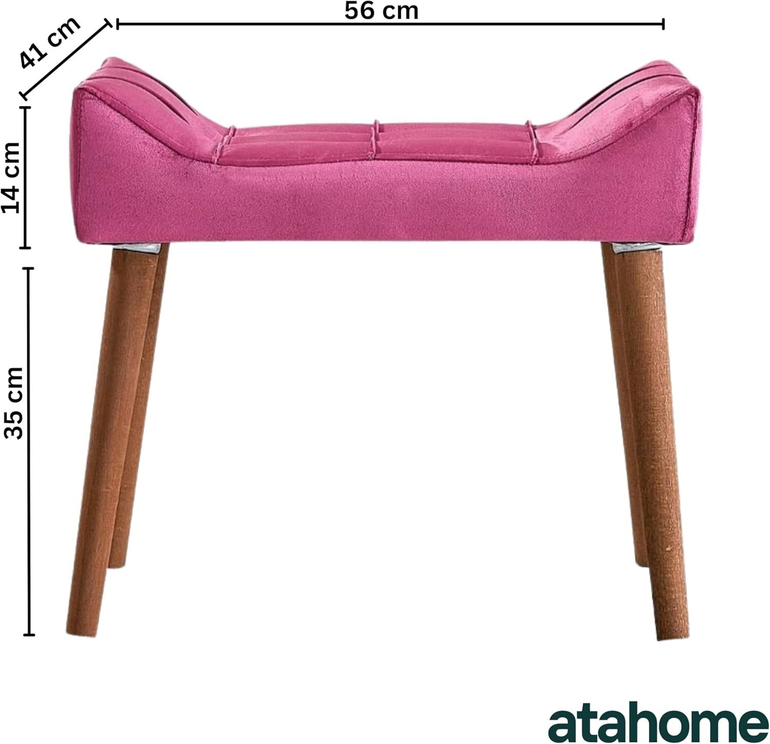 Pink Padded Dressing Table Stool Modern Vanity Makeup Chair Bedroom