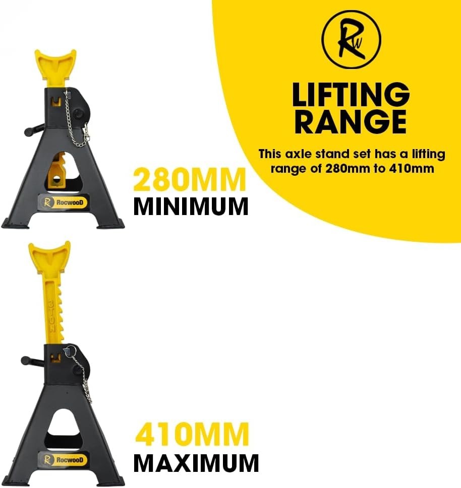 3 Ton Low Profile Trolley Jack + 3 Ton Axle Stands Set 75–505mm Heavy Duty